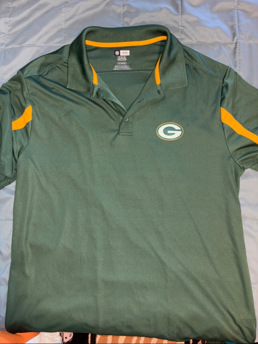 NFL Green and Yellow Polo with Team Logo